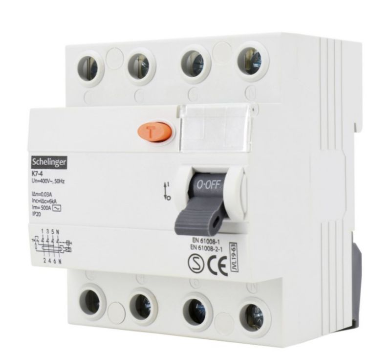 Wyłącznik BEMKO różnicowoprądowy AC 4P 25A 30mA SCHELINGER A03-K7-4-25-030 1szt.