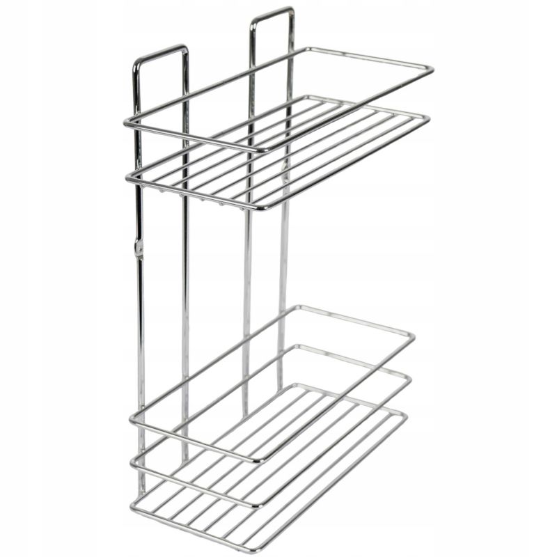 Półka łazienkowa Rodeno pod prysznic srebrna metalowa 1 szt.