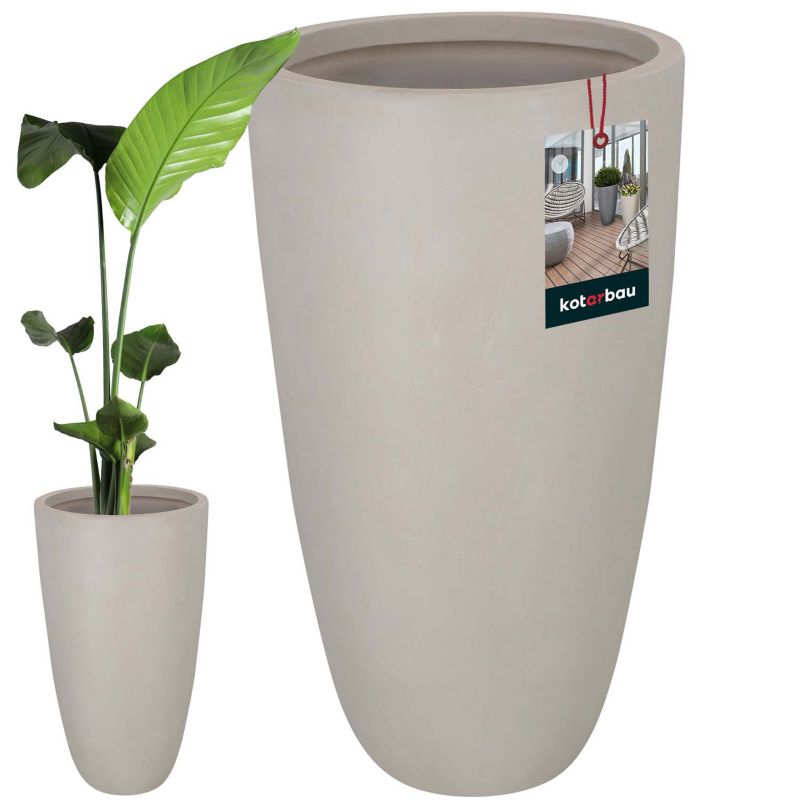 Doniczka włókno ceramiczne KOTARBAU beżowa 42x78 cm 1 szt.