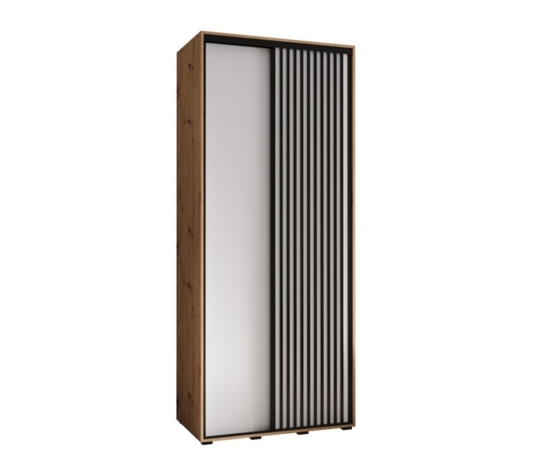 Szafa przesuwna Garderoba Abiks Lanko 1 120 gł. 60 artisan/biały 1 szt.