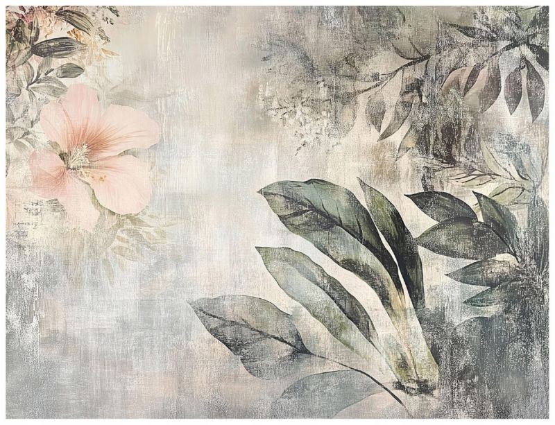 Fototapeta Na Flizelinie WALLARENA 350x250 cm Tapeta Do Sypialni Salonu Vintage Liście 1 szt.