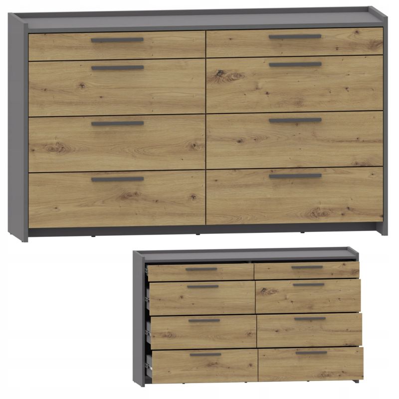 Komoda Matkam ALTIVO COM 135 6SW2SN artisan-antracyt 1 szt.