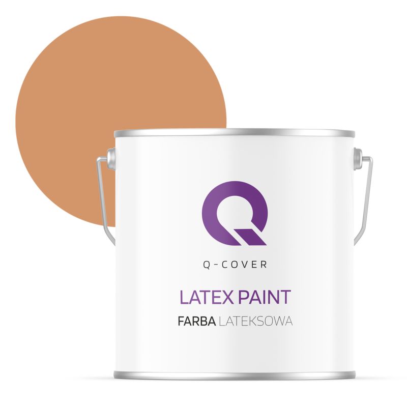 Farba Lateksowa Do Ścian i Sufitów Q-Cover Herbaciany H6135 Głęboki Mat 5L