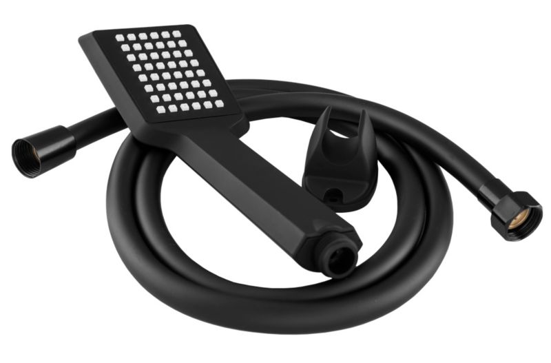 Zestaw Natryskowy Prysznicowy Granitan Czarny Wąż Słuchawka 1 szt.