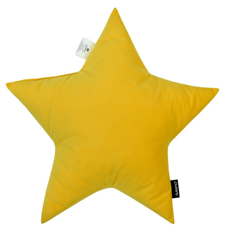Poduszka dekoracyjna AMPO żółty gwiazdka 1 szt