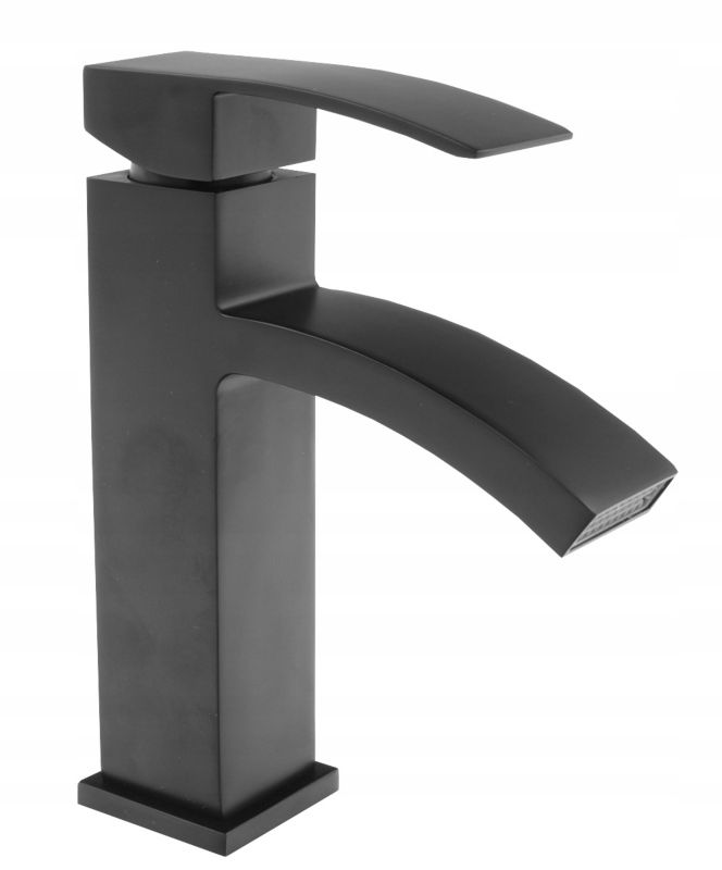 Bateria Umywalkowa Granitan Wodospad Kaskada Kran Do łazienki Elva Czarna 1 szt.