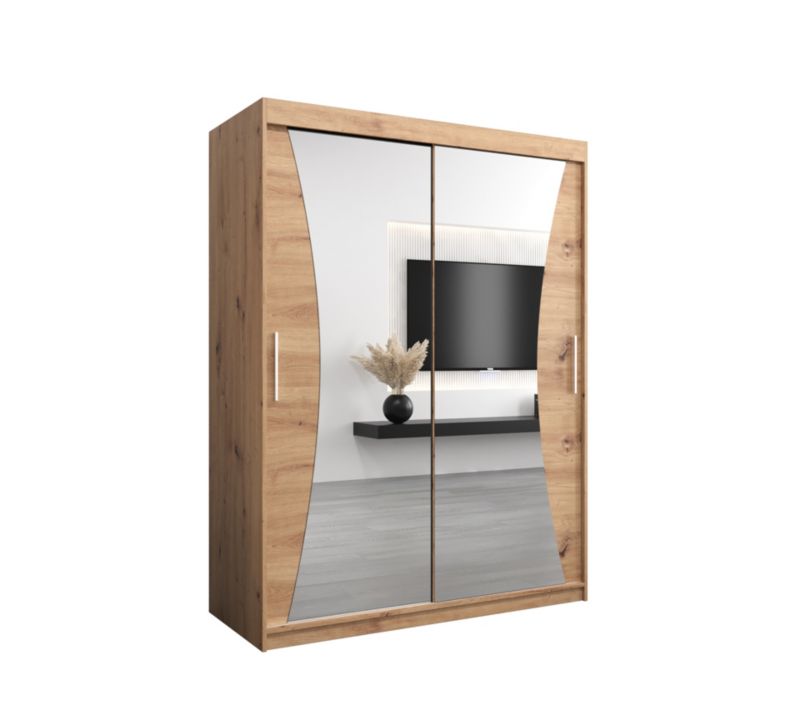 Szafa przesuwna Garderoba Abiks MONACO 150 dąb artisan + dąb artisan 1 szt.