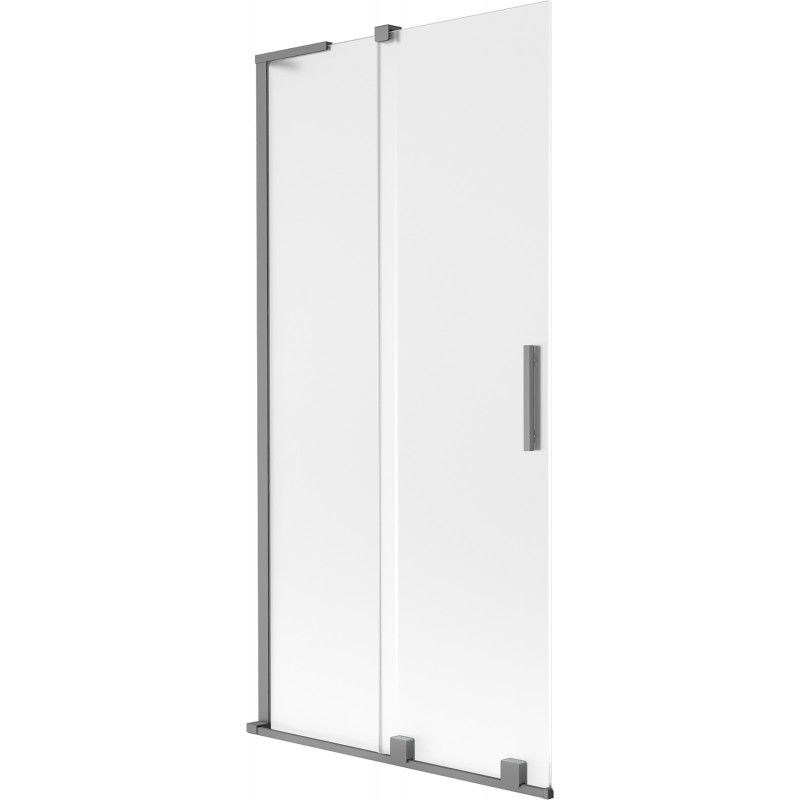 Parawan nawannowy rozsuwany Mexen Velar L szron gun metal 95x150 cm 1 szt.