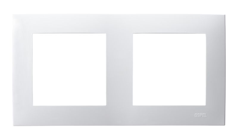Ramka podwójna Ospel Szafir biała