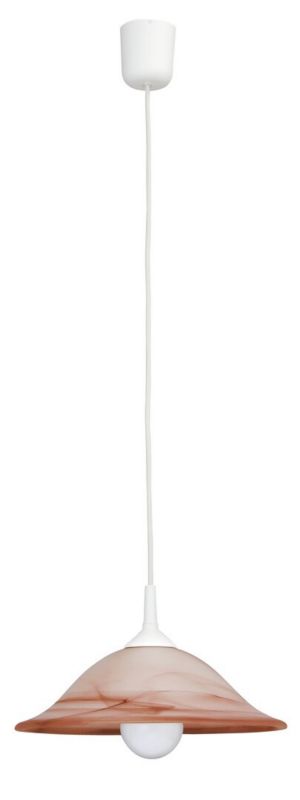Lampa wisząca Rabalux Alabastro szkło tytoniowe alabastrowe wym: 90 x 31 x 31 cm 1xE27 x 60W 1 szt.