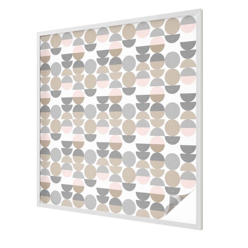 Folia Okienna Wallfluent 100x100 cm Chroniąca Prywatność Geometryczne okręgi i półokręgi w delikatnych barwach 1 rol.