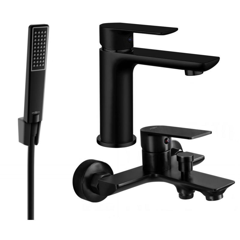 Zestaw wannowy Mexen Alfa czarny 745703R72-70 1 szt.