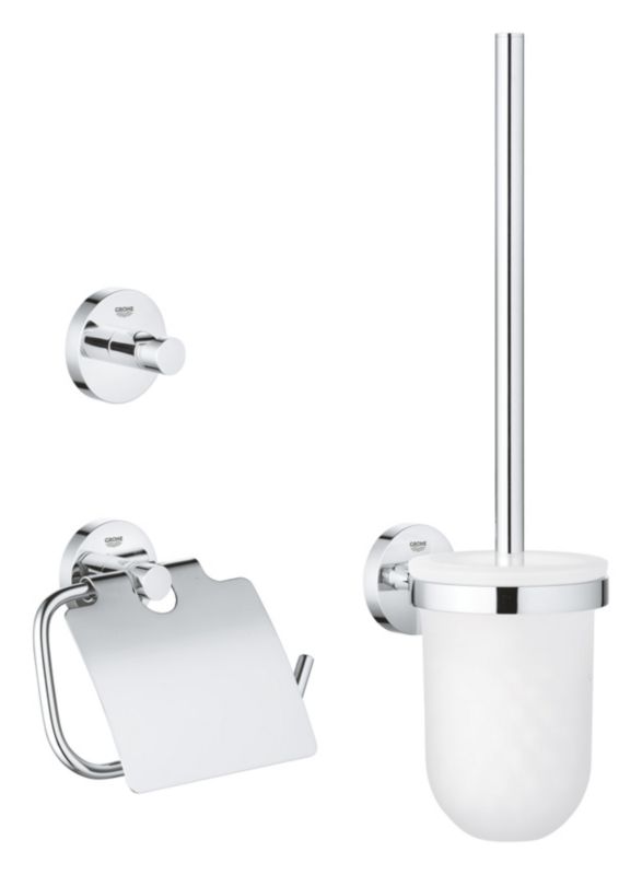 Zestaw akcesoriów łazienkowych 3w1 Grohe Essentials StarLight Chrome 1 szt.