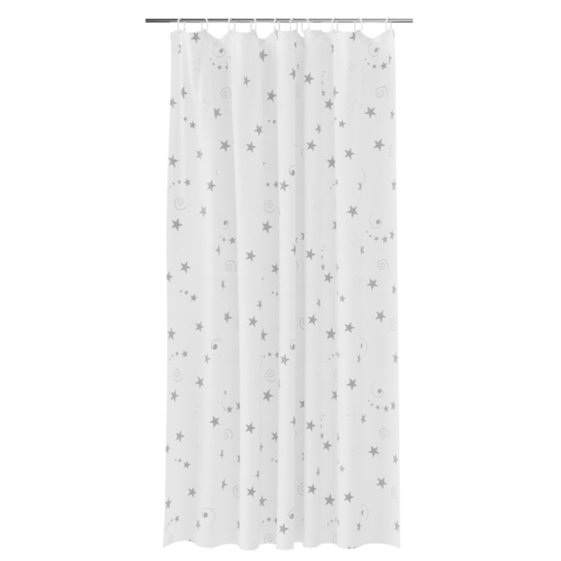 Zasłonka prysznicowa GoodHome Drawa 180 x 200 cm biała/srebrna