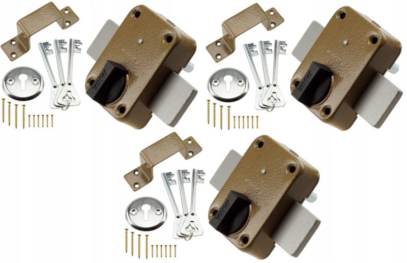 Jania FEINZ 3 Zamki Na 1 Klucz System Zasuwa Tytan T-3 3 szt.