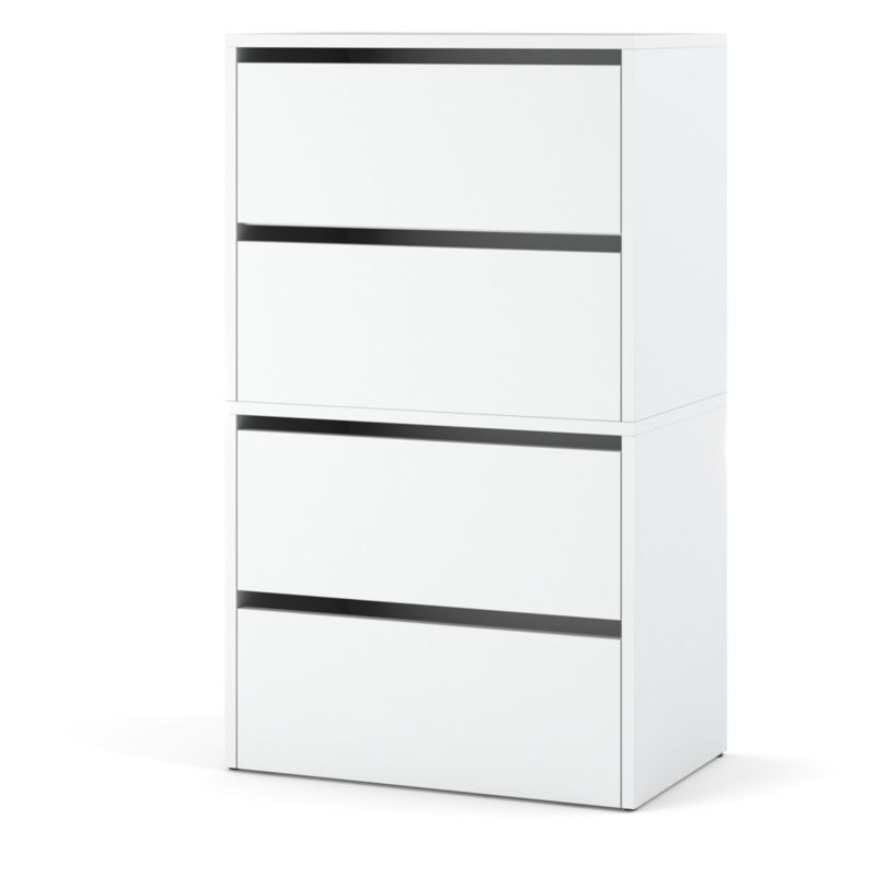 Szafka Na Buty Hurtownia-Mebli 4 Drzwi Zestaw szafki na buty Hugo 2 moduły 60cm Biały Mat Biały Mat 60x36x100 cm 1szt.