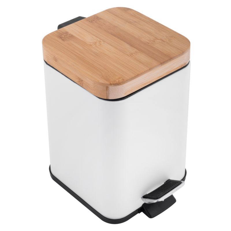 Kosz na śmieci SIDO - Yoka Home z pedałem do łazienki, biały - 1 szt.