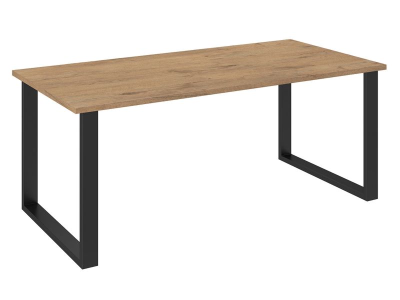 Stół industrialny MIRJAN 24 Imperial 185x90 dąb lancelot / czarny 1 szt.