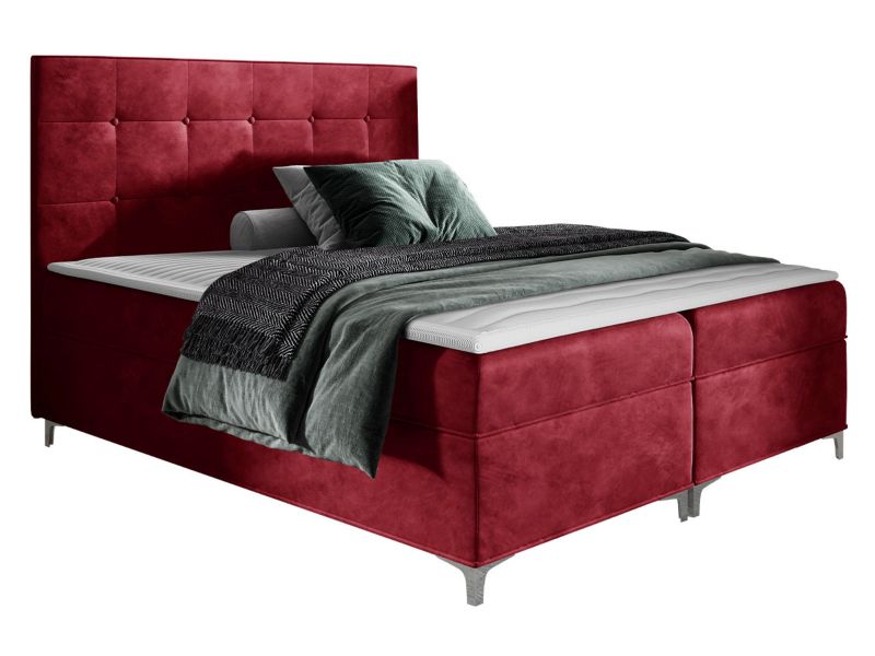 Łóżko kontynentalne MIRJAN 24 Snake 160x200 karminowa czerwień 1 szt.