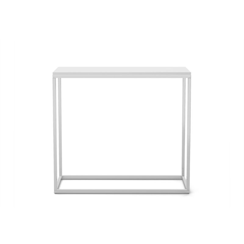 Konsola Bettso Well 80 cm stylowa do sypialni na chromowanym stelażu biały 1szt.