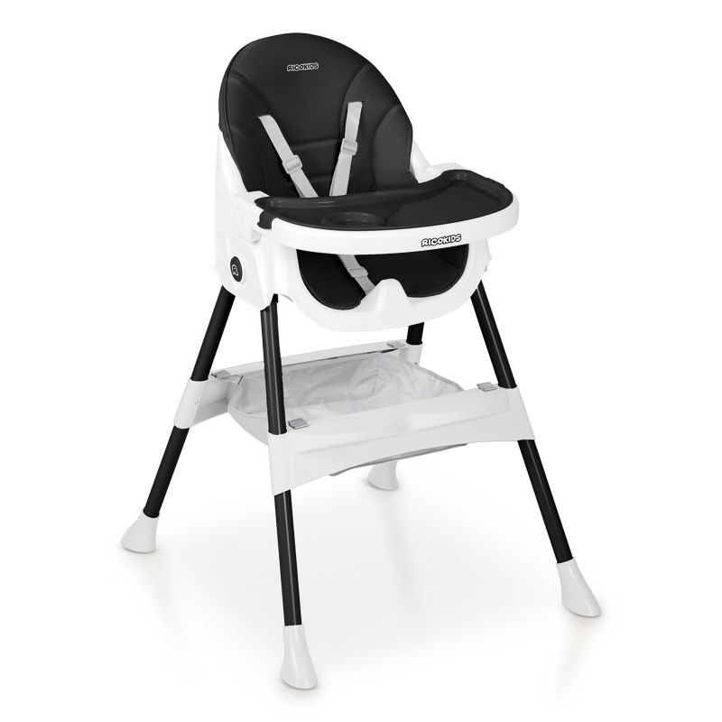 Krzesełko do karmienia dla dzieci Ricokids Mani regulowane fotelik 3w1 czarne 1szt.