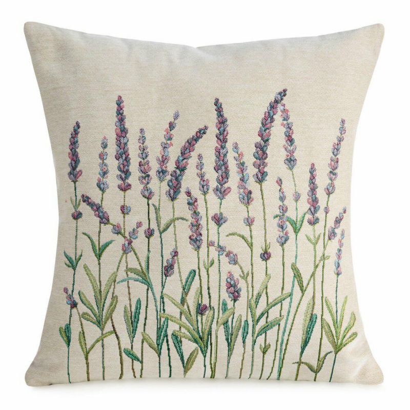 Poszewka 129A/Nat Eurofirany dekoracyjna na poduszkę 45x45 cm Lawenda Gobelinowa Beżowa 1 szt.