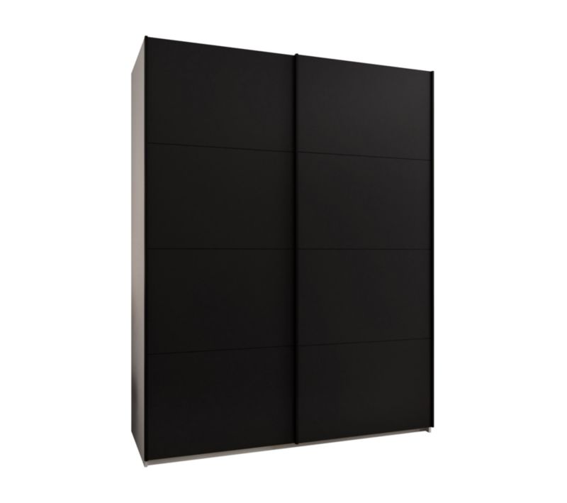 Szafa przesuwna Abiks LUX wysoka szer.200cm biały/czarny/czarny 1szt.