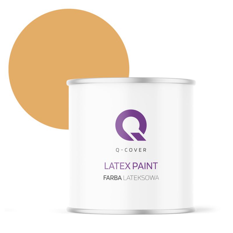 Farba Lateksowa Do Ścian i Sufitów Q-Cover Bursztynowy H6441 Głęboki Mat 2L