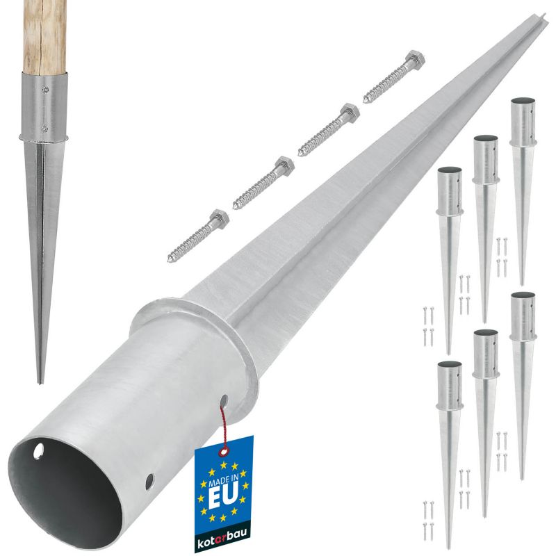 Podstawa słupa KOTARBAU wbijana wspornik kotwa 80 mm 6 szt.