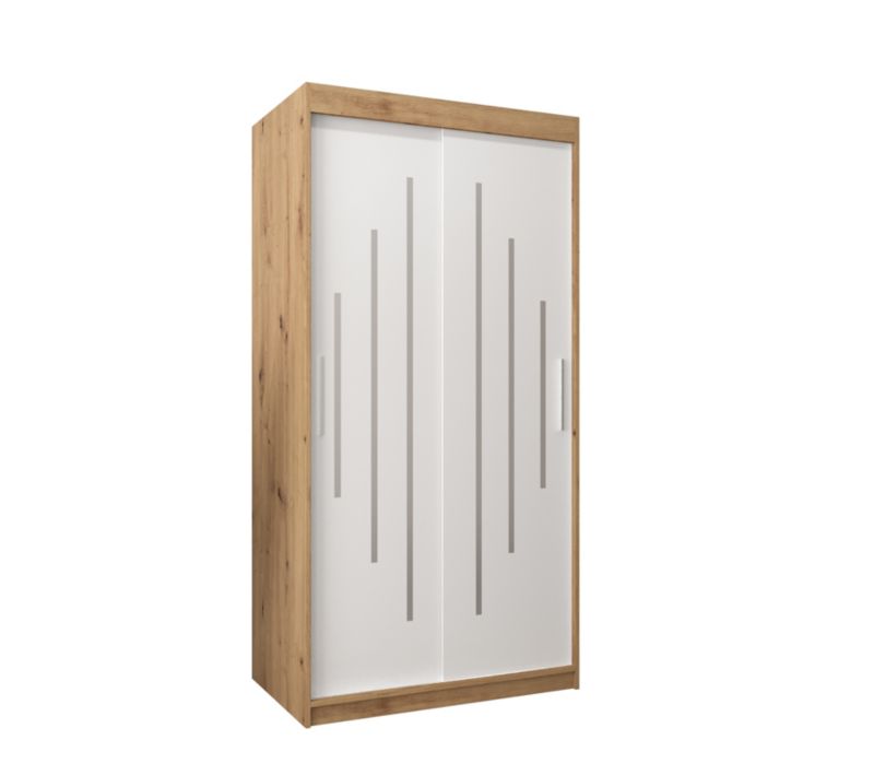 Szafa przesuwna Garderoba Abiks YORK 100 artisan/biały 1 szt.