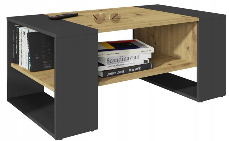 Ława Matkam MENO stolik kawowy 100cm dąb wotan-czarny 1 szt.