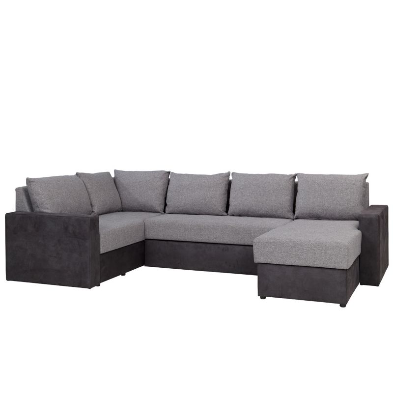 Narożnik z funkcją spania MIRJAN 24 Denver Maxi prawy szary + jasnoszary 1 szt.