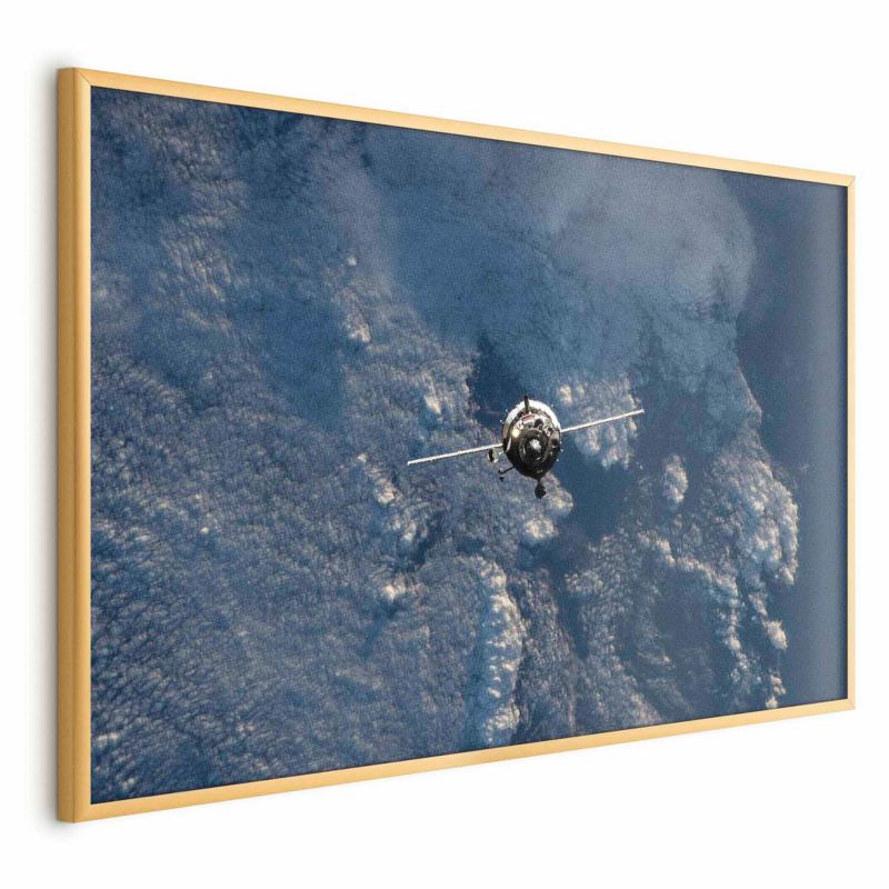 Plakat Artgeist Błękitna planeta 90x60 cm z ramą złotą 1 szt