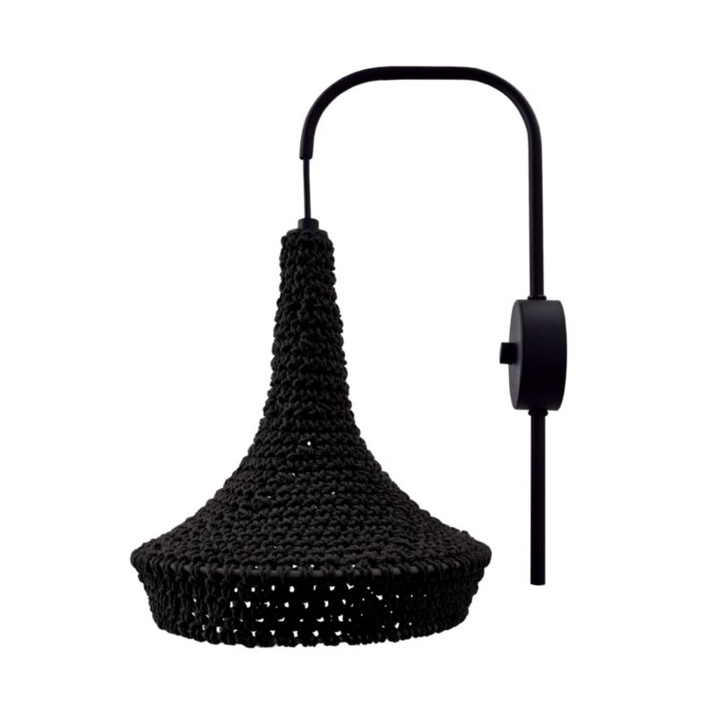 Kinkiet ścienny Shilo Mahaka czarny boho 1 x E27 x 20W IP20 wym: 39 x 26 x 26 cm - 1 szt.