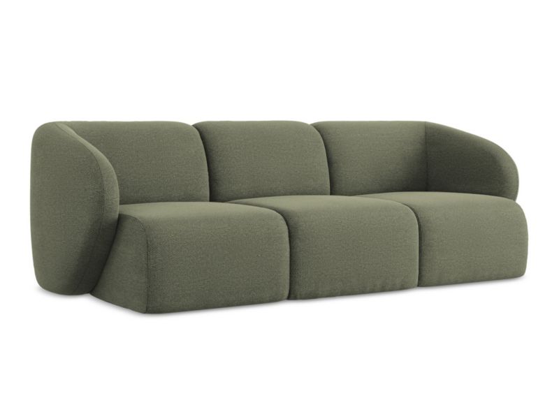 3-osobowa kanapa modułowa LaMiaSofa CERVO z tkaniny bouclé 244x94 cm oliwkowy 1 szt.