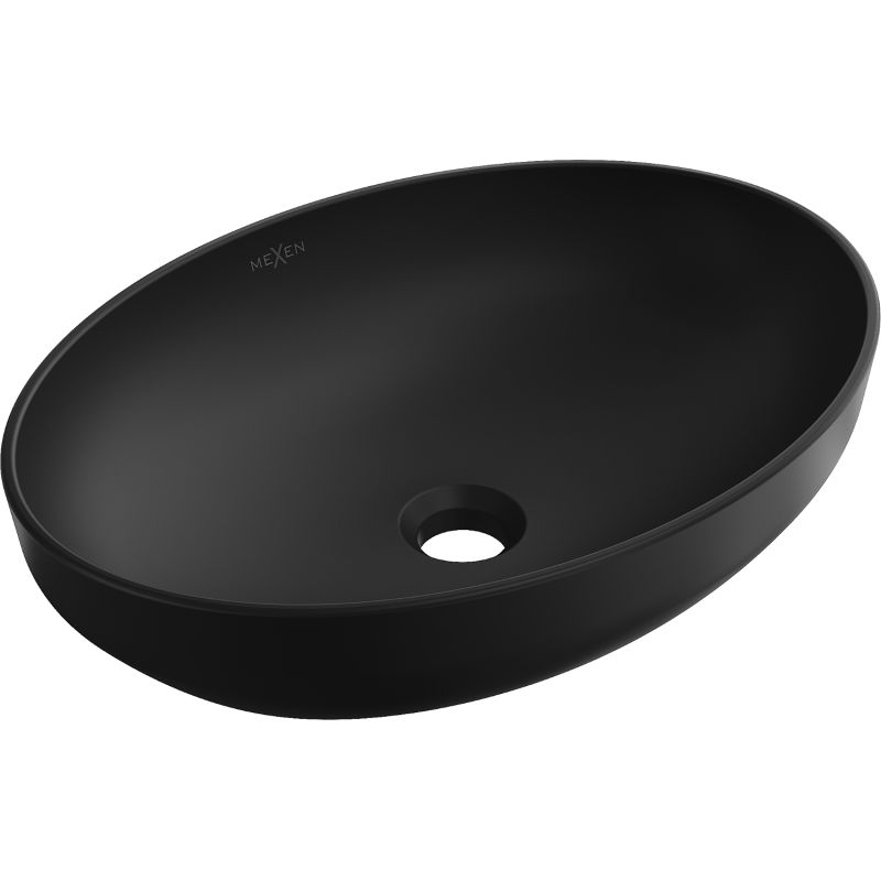 Umywalka nablatowa Mexen Cornelia czarna mat 50 x 37 cm 1 szt.