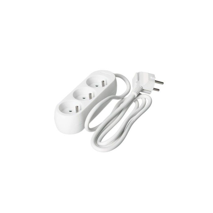 Przedłużacz 3xgniazda 1,5m z uziemienim Kobi biały 1szt.