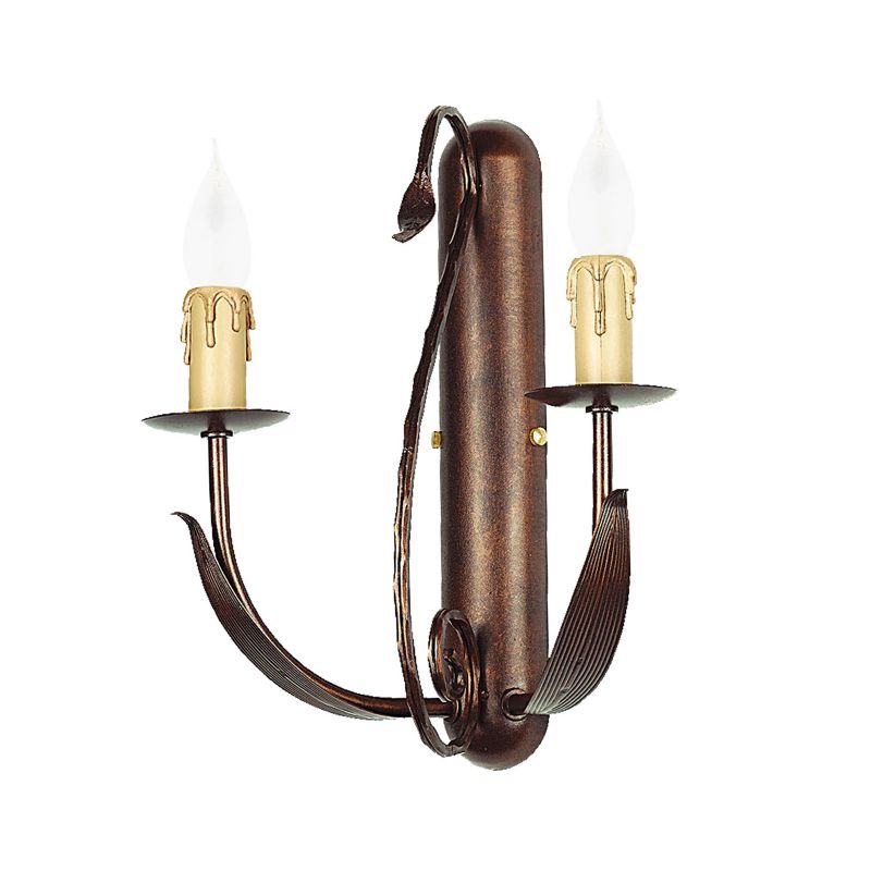 Kinkiet ścienny Luminex Loara miedziana patyna-złoty 2 x E14 x 15W IP20 wym: 34 x 28 x 18 cm - 1 szt.