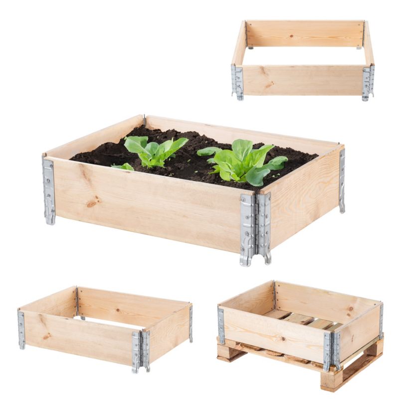 Nadstawka Paletowa KADAX Drewniana 60 x 80 cm Pojemnik Na Paletę Grządka Zielnik 1szt.