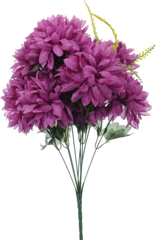 Bukiet sztucznych chryzantem Jumi fioletowe kremowe 54 cm 11 szt.