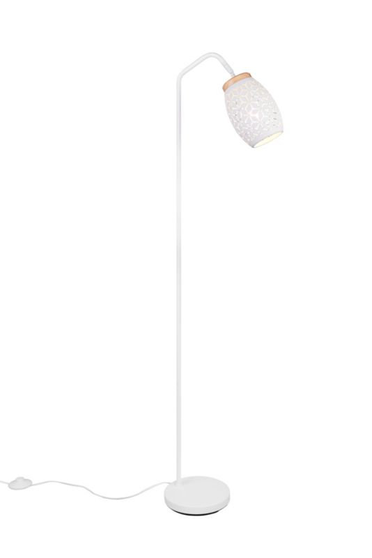 Lampa podłogowa stojąca RL Bidar biało-złota 1 x E27 x 20W wym: 147 x 40 x 22 cm - 1 szt.