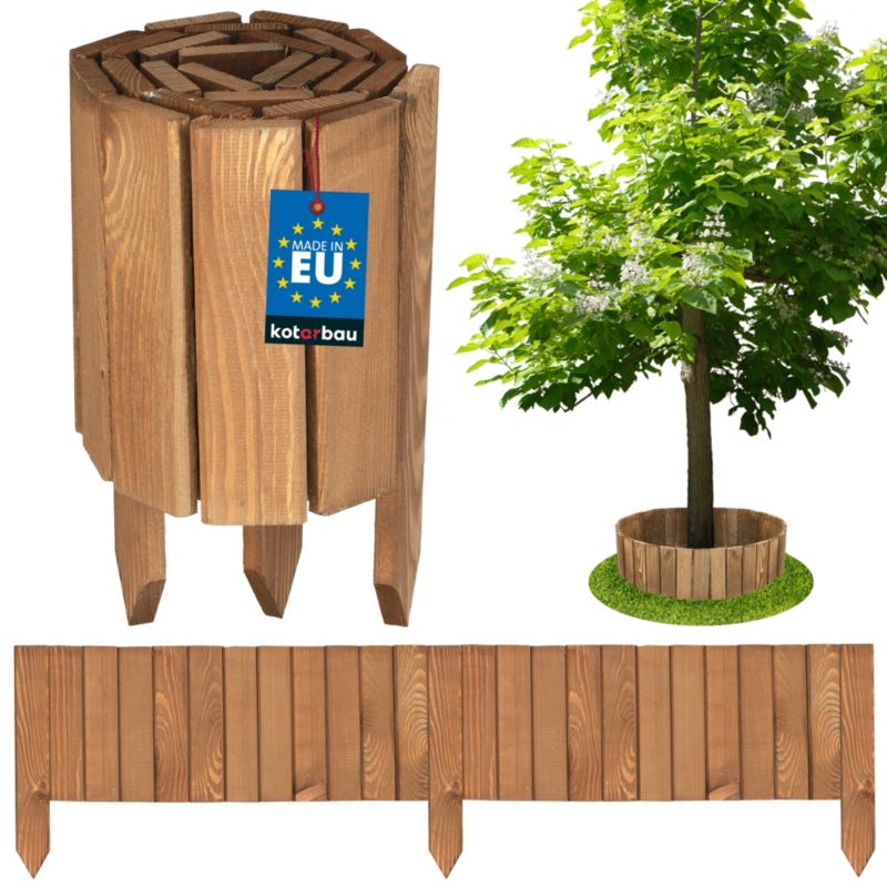 Obrzeże KOTARBAU płotek drewniany brązowy 20x110 cm 1 szt.