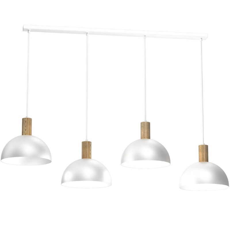 Lampa wisząca Luminex Handa srebrno-jasne drewno wym: 110 x 134 x 29 cm 4xE27 x 15W 1 szt.