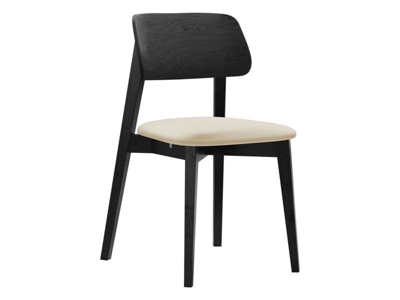 Krzesło MIRJAN 24 tapicerowane KT63 czarny/śmietankowy aksamit 1 szt.