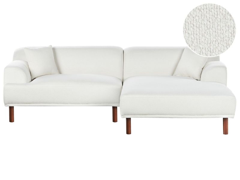 Narożnik Holt Boucle Biały dla 3 osób Lewostronny 1 szt.