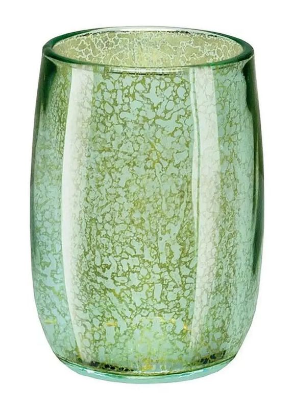 Kubek na szczoteczki Kleine Wolke Mercury zielony/złoty szkło 1 szt.