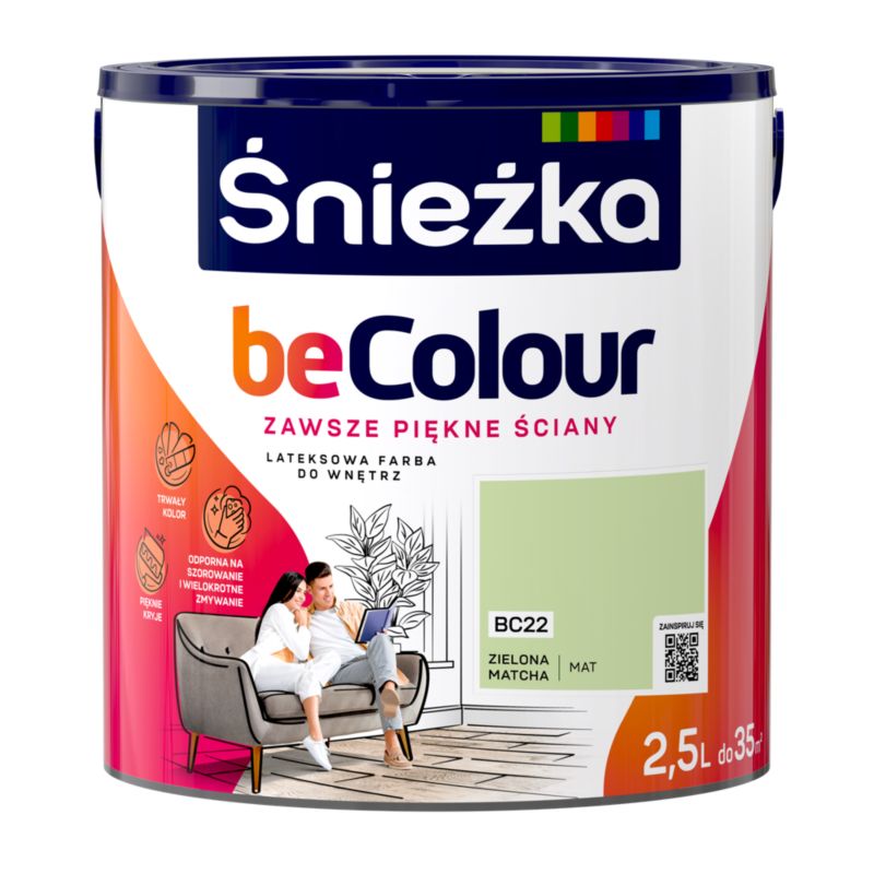 Farba Śnieżka Becolour zielona matcha 2,5 l