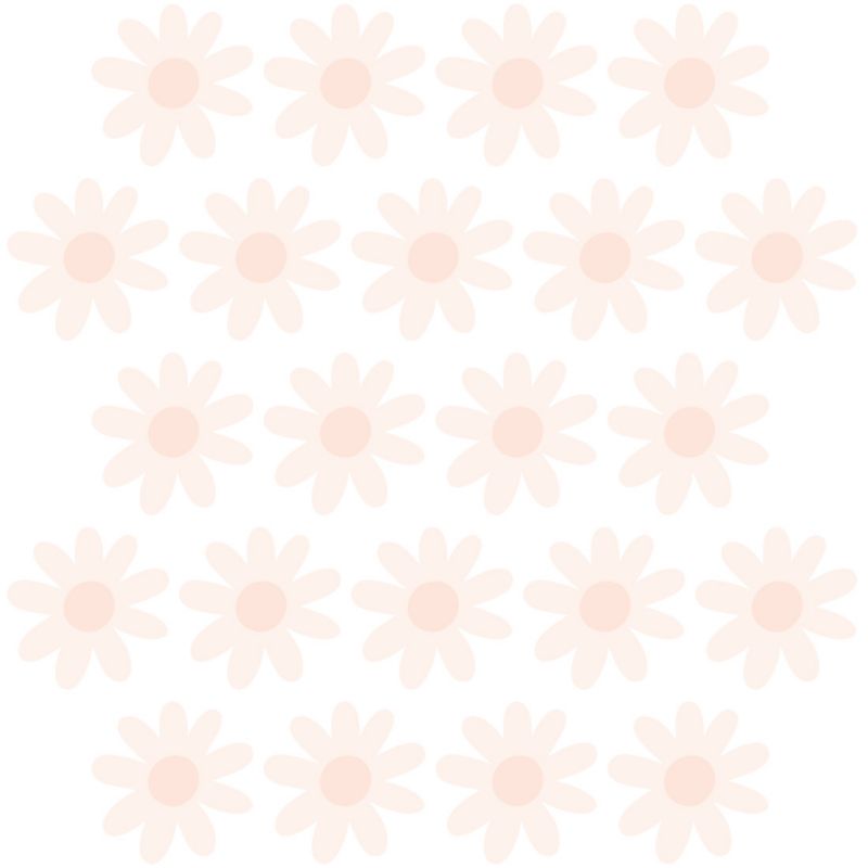 Naklejka na ścianę Pastelowe Love Stokrotki VIII 1 szt