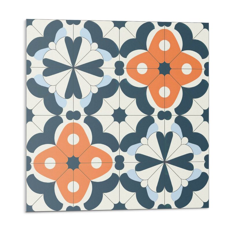 Kafelki samoprzylepne Wallfluent 30x30 cm Florystyczny wzór w kaflach 9 szt.