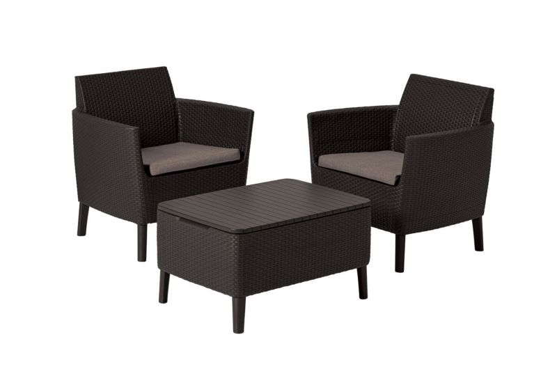 Meble balkonowe Keter Salemo Balcony 2-osobwe Brąz, 1 kpl.